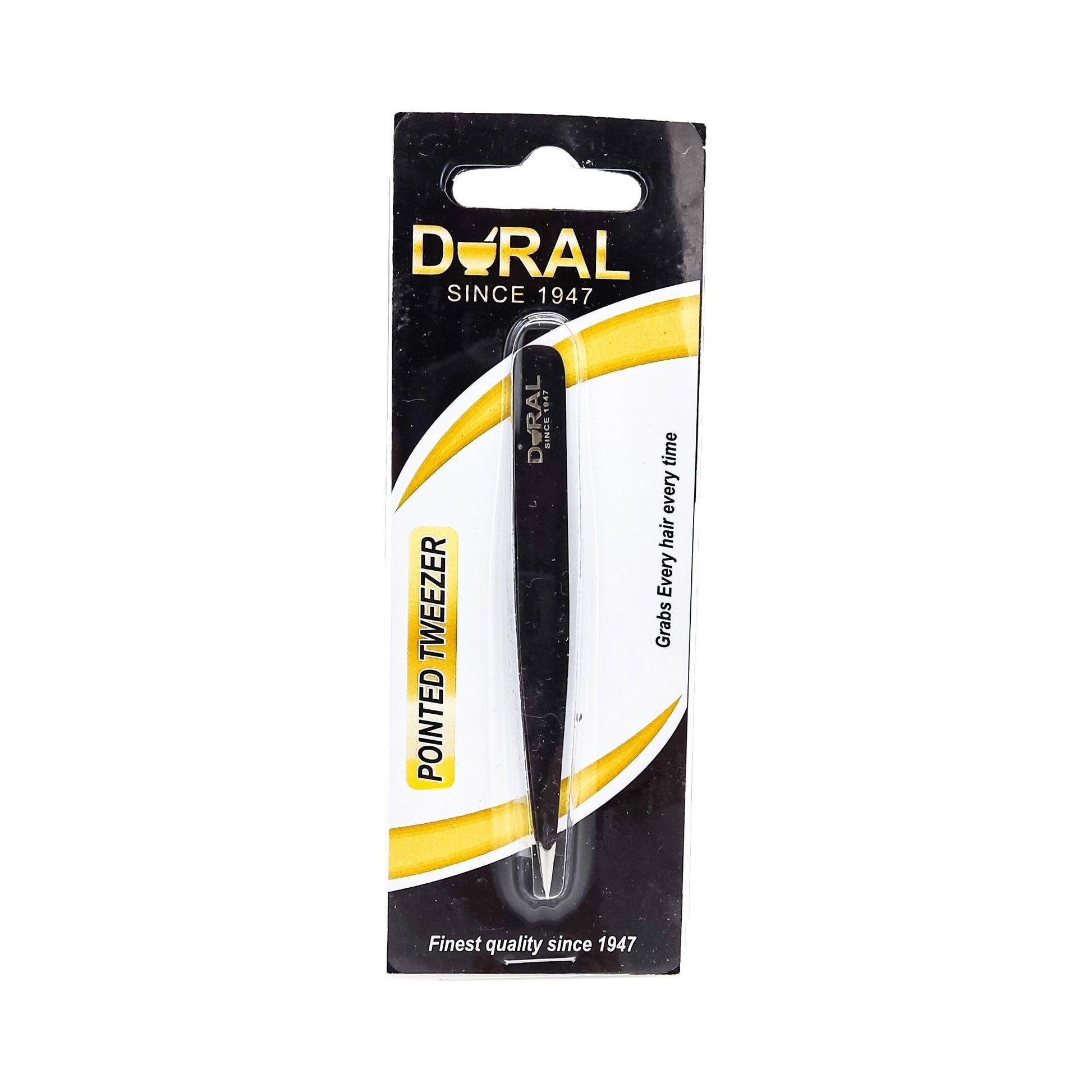 Black Dural Pointed Tweezer from Pasteur Pharmacy, precision stainless steel tweezers for detailed grooming or cosmetic use