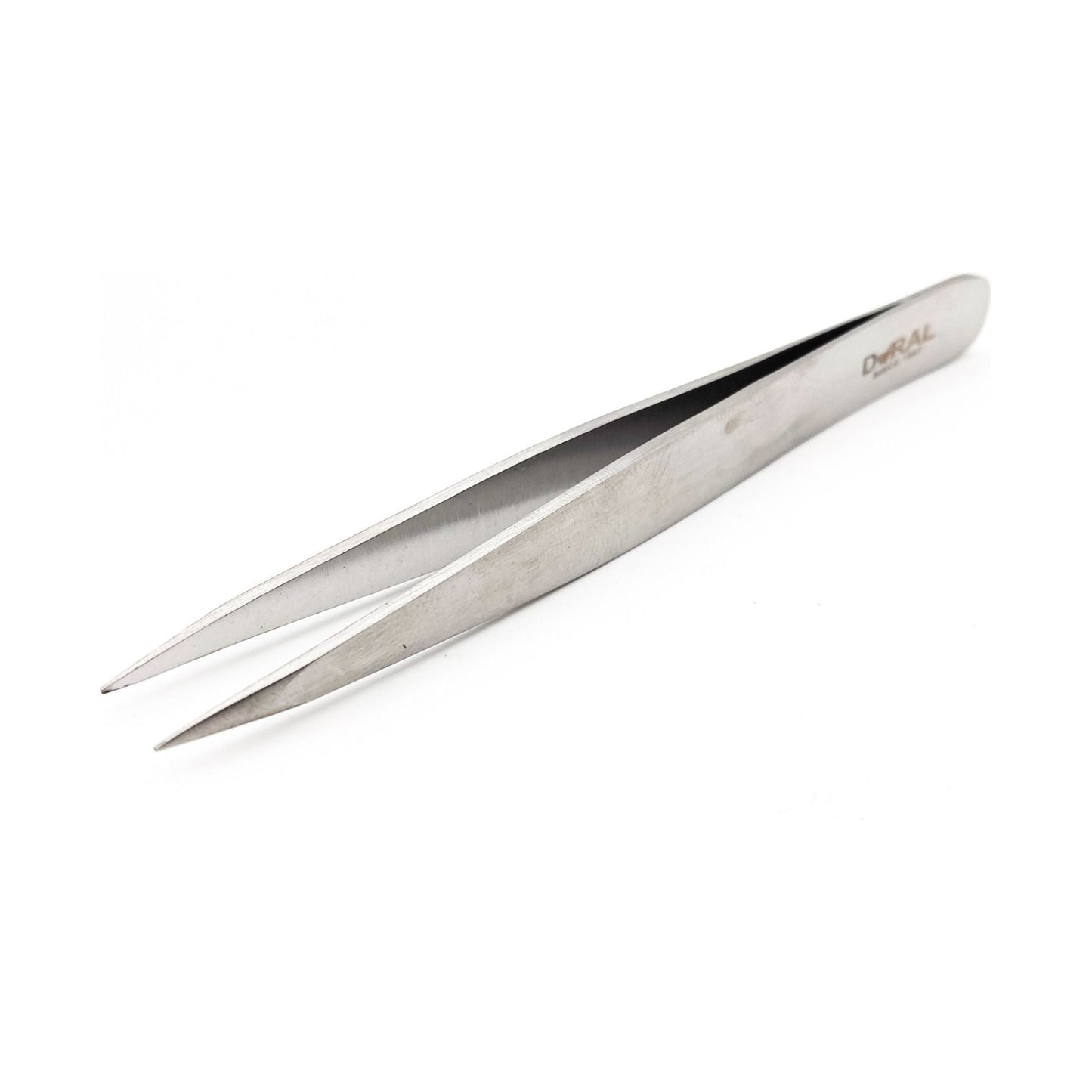 Silver Dural Pointed Tweezer from Pasteur Pharmacy, showing precision tips for detailed hair and eyelash grooming.