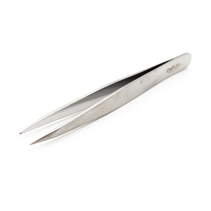 Silver Dural Pointed Tweezer from Pasteur Pharmacy, showing precision tips for detailed hair and eyelash grooming.
