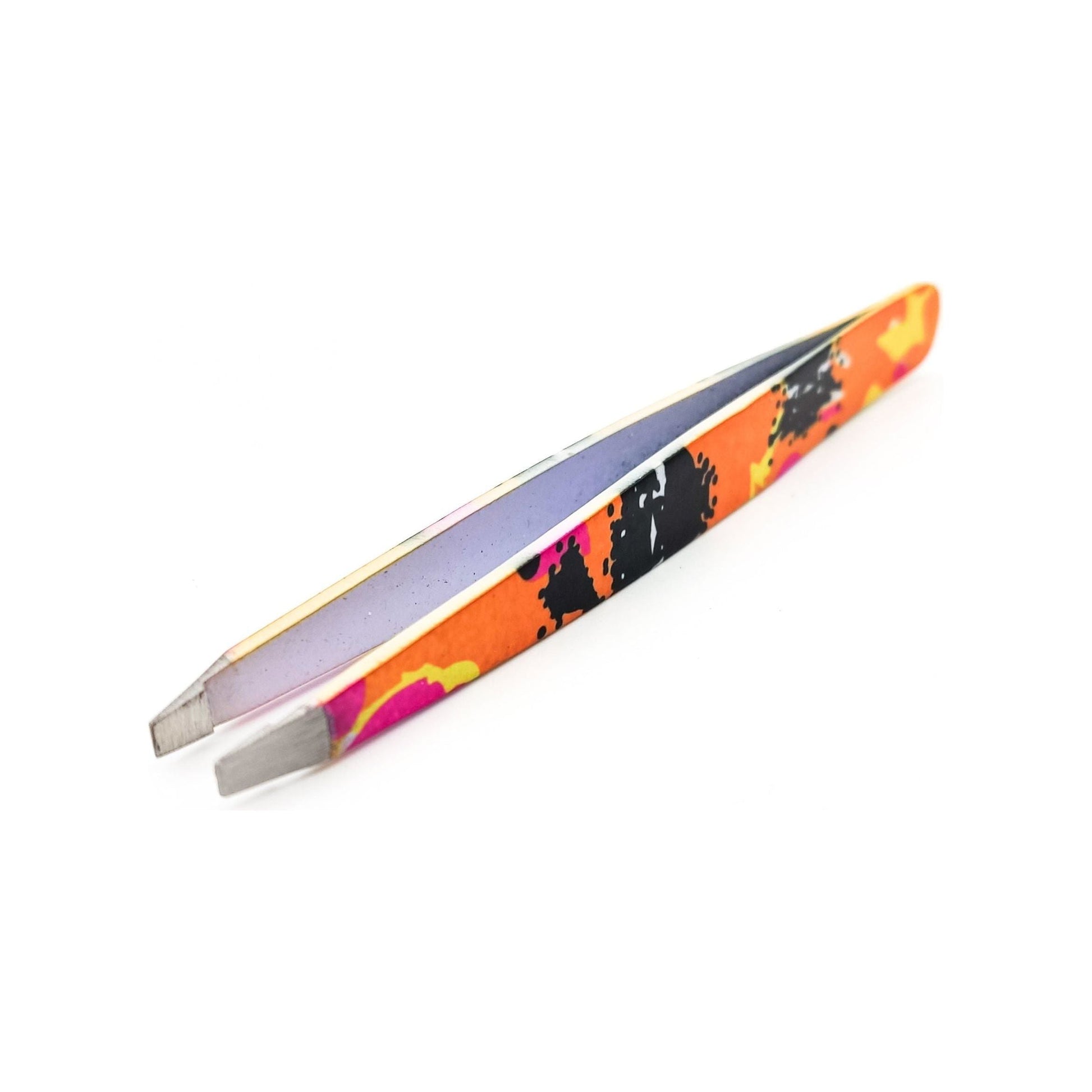 Dural Straight Tweezers in orange, special edition by Pasteur Pharmacy, with precision tips for detailed grooming or crafting.