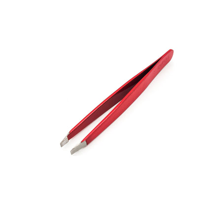 Red Dural Straight Tweezer by Pasteur Pharmacy, featuring precise tips for detailed grooming and precision tweezer use.
