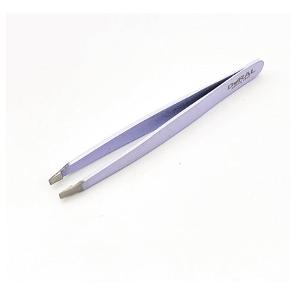 White Dural Straight Tweezer by Pasteur Pharmacy, close-up of precision stainless steel tweezers for grooming and beauty use.