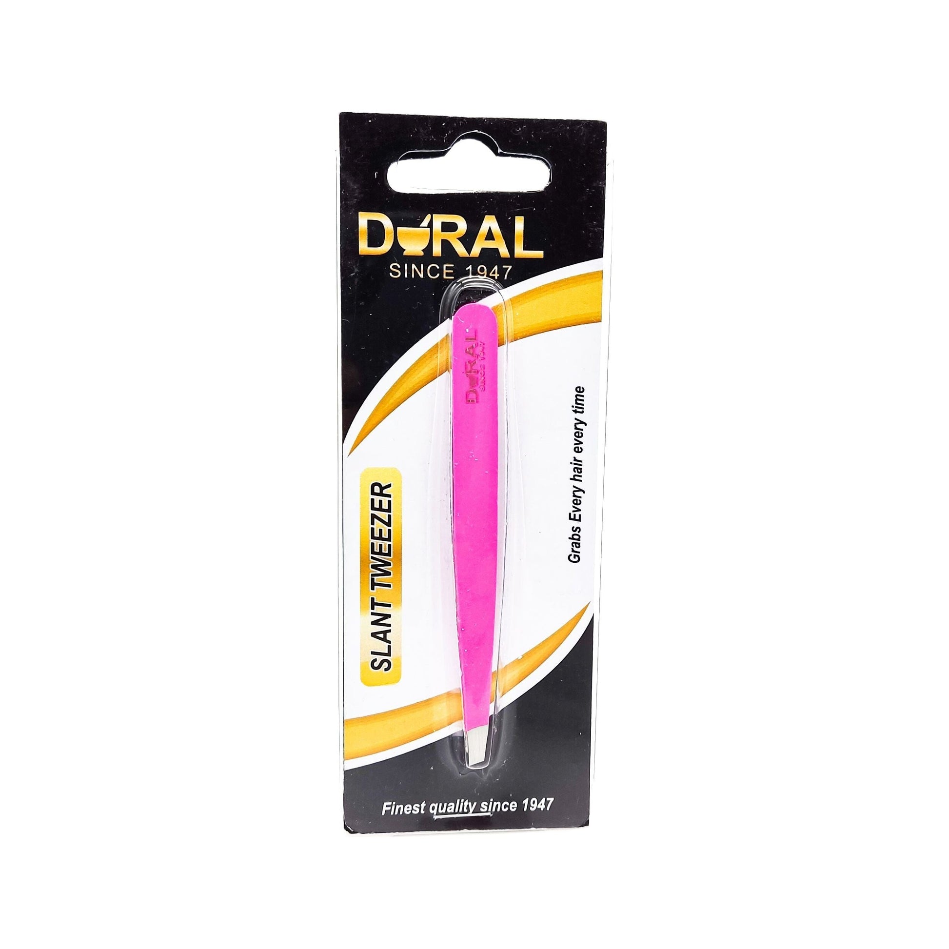 Pink Dural Tweezers by Pasteur Pharmacy, precision stainless steel tweezers for eyebrow and eyelash grooming.