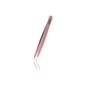 Rubis Switzerland slant tweezers, high-precision stainless steel tweezer for grooming and beauty tasks, shown in close-up image.