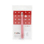 Matte pink Rubis Switzerland slant tweezer for precise eyebrow and eyelash grooming, featuring a high-quality stainless steel tip.