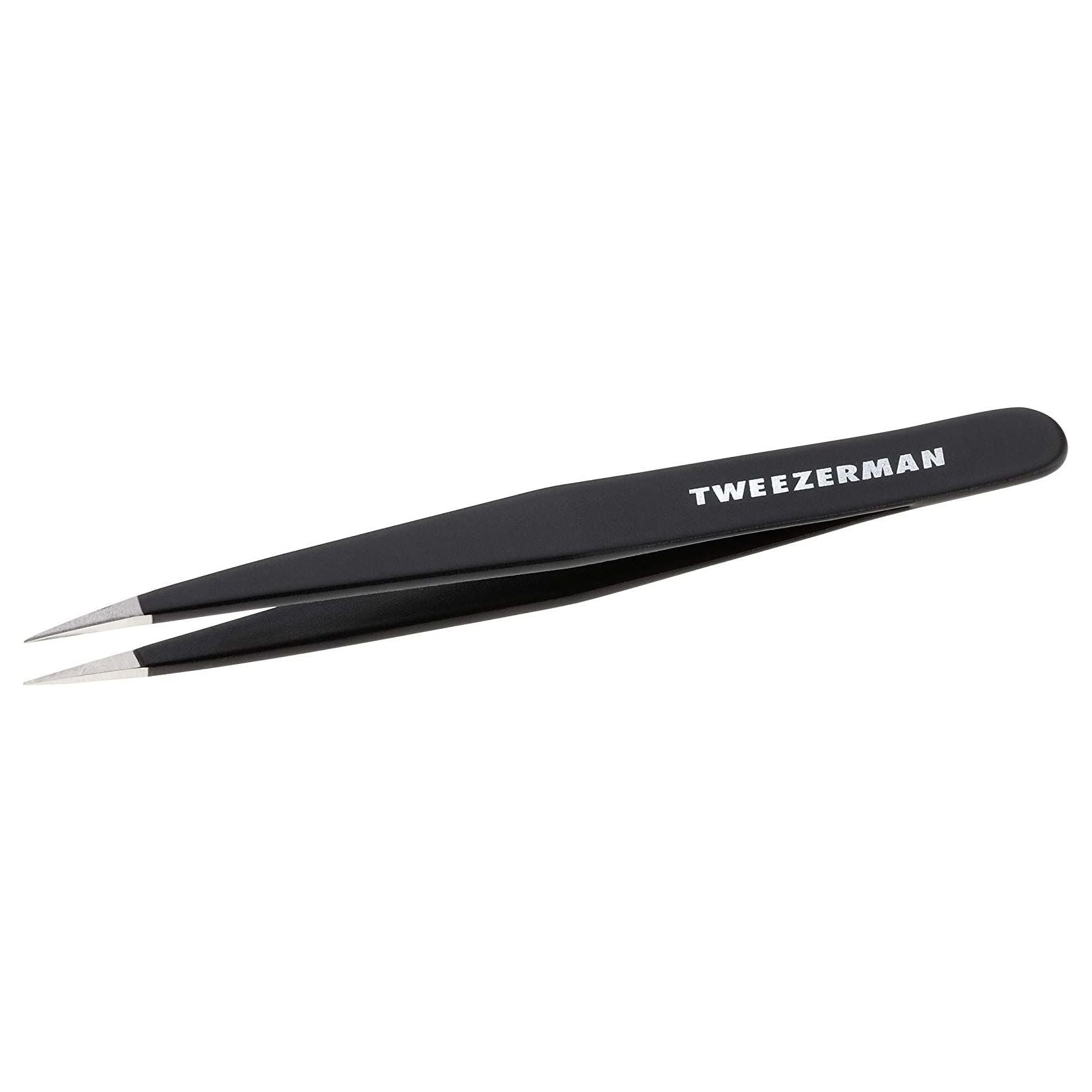 Black Tweezerman Point Stainless Tweezers, precision stainless steel tweezers for detailed tweezer tasks