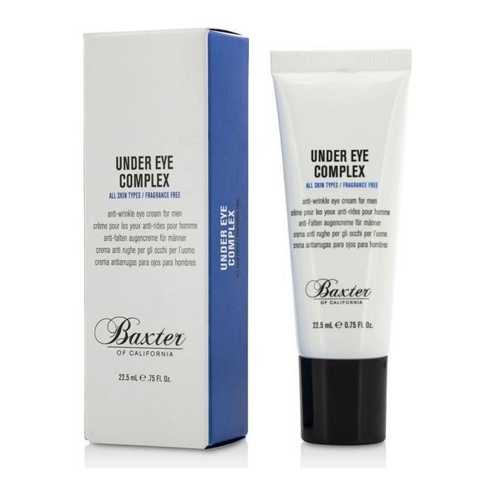 Baxter Of California Under Eye Complex in a 0.75 oz tube, designed to reduce puffiness and dark circles around the eyes.