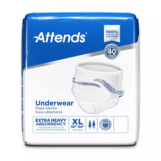 Pasteur Pharmacy Attends Regular Absorbency Underwear showing soft fabric and waistband for comfortable fit and discreet protection.