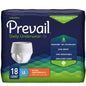 First Quality Prevail Extra Underwear in large size for 44-58 inches, displayed in a case of 4 packs of 18.