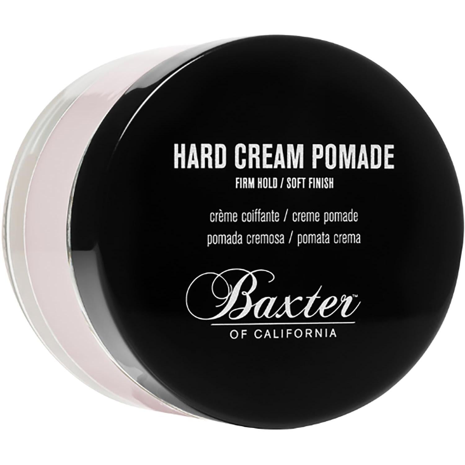 Baxter of California Hard Cream Pomade for men with natural finish and firm hold, 2 oz hair styling pomade.