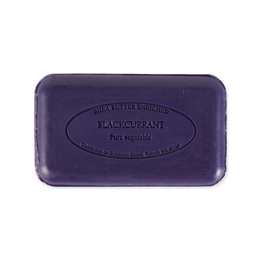 Pre De Provence Blackcurrant Shea Butter Vegetable Soap by Pasteur Pharmacy, 150g, with blackcurrant and shea butter ingredients.