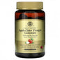 Solgar Apple Cider Vinegar Gummies with raspberry and pomegranate flavor, 500 mg, displayed in a bottle with gummies inside.