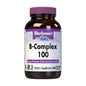 Bluebonnet B-Complex 100 vitamin supplement capsules in a bottle, by Pasteur Pharmacy, with 100 vegan Vcaps for daily B-vitamin support.