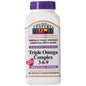 Three softgel capsules of 21st Century Enteric Coated Triple Omega Complex 3-6-9 vitamins and supplements by Pasteur Pharmacy