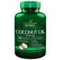 21st Century Extra Virgin Coconut Oil softgel bottle from Pasteur Pharmacy, showing label and softgel capsules on a white background.