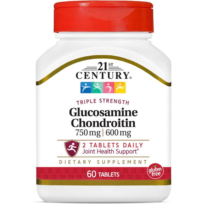 21st Century Glucosamine Chondroitin Triple Strength supplement tablets, 750 mg and 600 mg, from Pasteur Pharmacy.