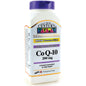 21st Century Health Care Co Q-10 200 mg vitamin supplement in 120 capsules, designed to support heart health and energy.
