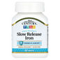 21st Century Iron 45mg slow release tablets, supplement for iron deficiency, 60 count, by Pasteur Pharmacy.