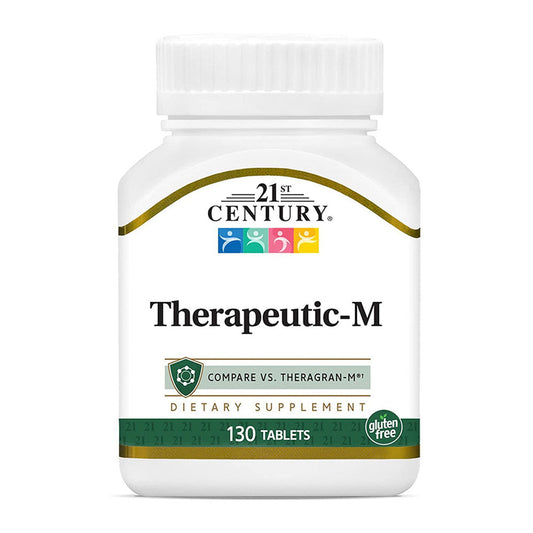 Bottle of 21st Century Therapeutic M high potency multivitamin and multimineral supplement tablets by Pasteur Pharmacy.