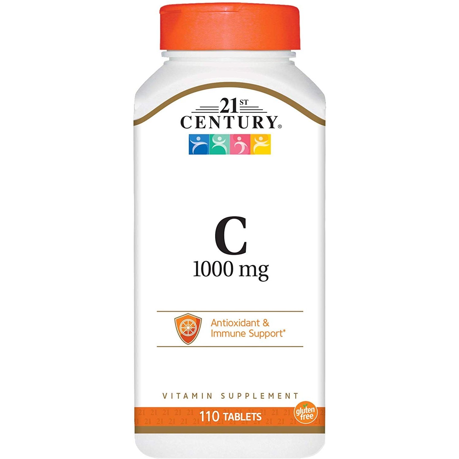 Bottle of 21st Century Vitamin C with Rose Hips 1000 mg tablets in a 110-count bottle, from Pasteur Pharmacy Vitamins & Supplements.