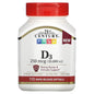 Bottle of 21st Century Vitamin D3 10000 IU tablets from Pasteur Pharmacy, featuring 110 supplement tablets for immune support.