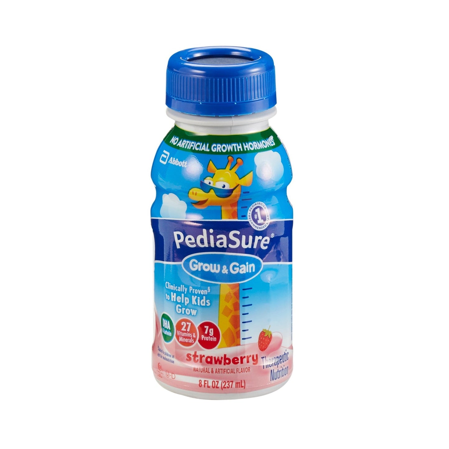 Abbott Nutrition PediaSure Grow & Gain Strawberry flavor pediatric oral supplement 8 oz bottles, ready-to-use, pack of 24.
