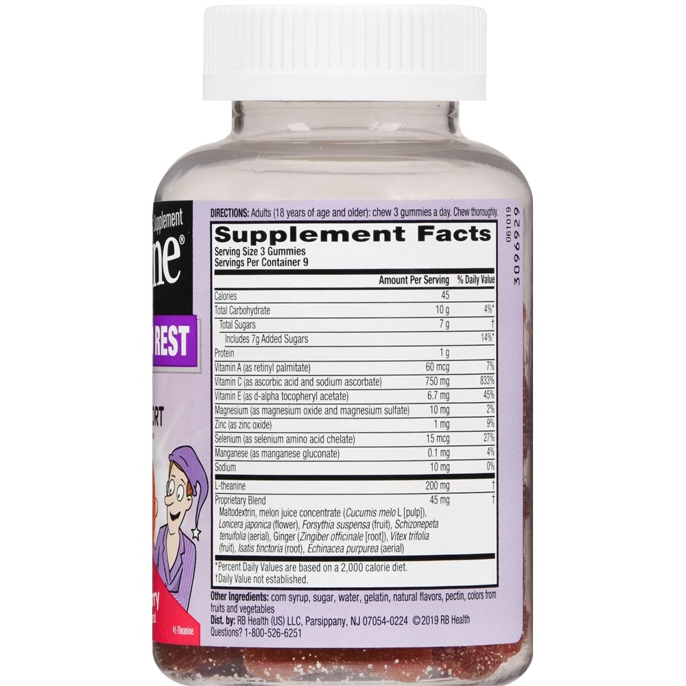 Airborne + Good Rest immune support vitamins, Pasteur Pharmacy, 27 gummies in a bottle, dietary supplement for immune health