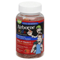 Assorted fruit-flavored Airborne® Kids Immune Support Gummies, colorful vitamins and supplements for children's immune health.