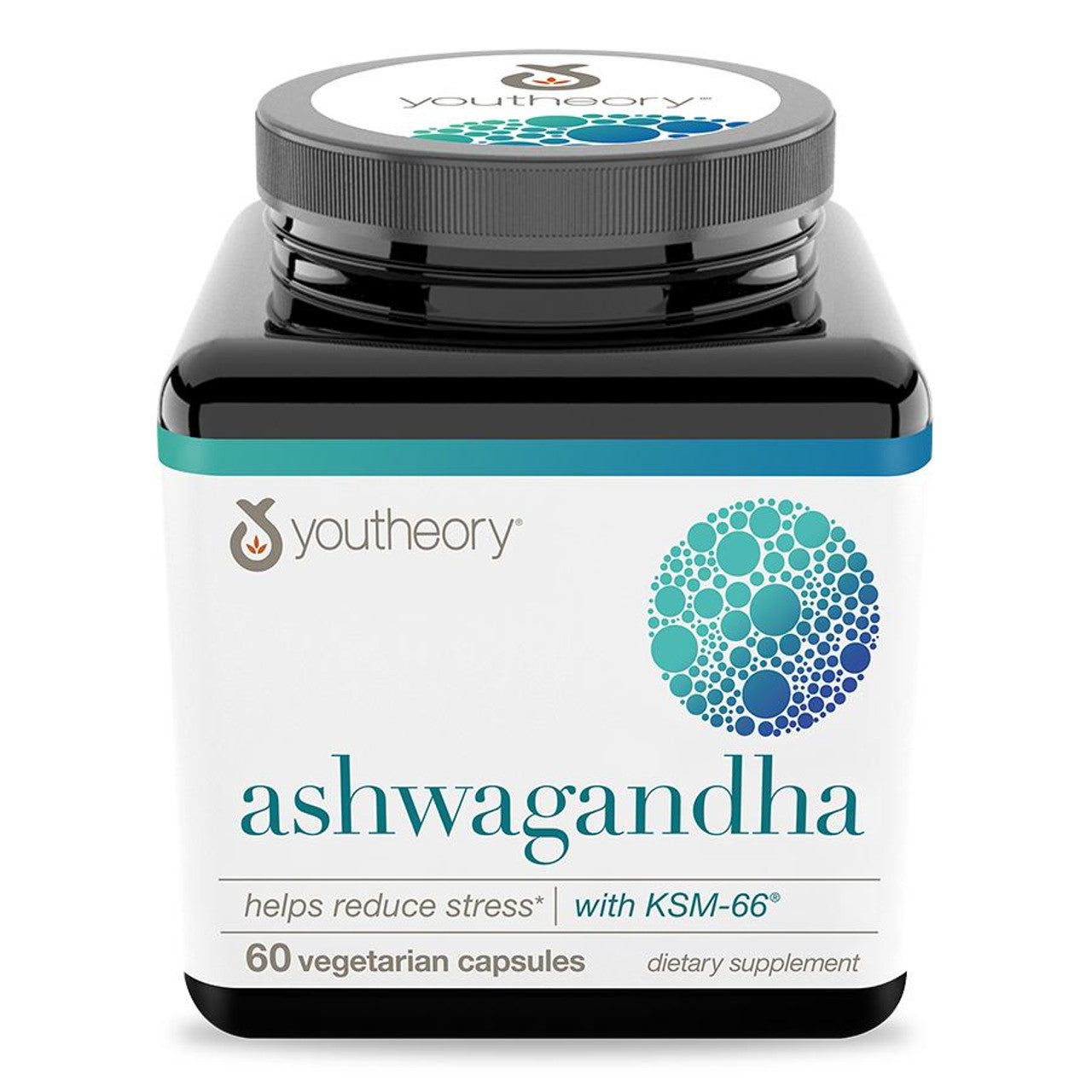 Ashwagandha CP 60 capsules by Pasteur Pharmacy, KSM-66 herbal supplement for stress relief and overall wellness.