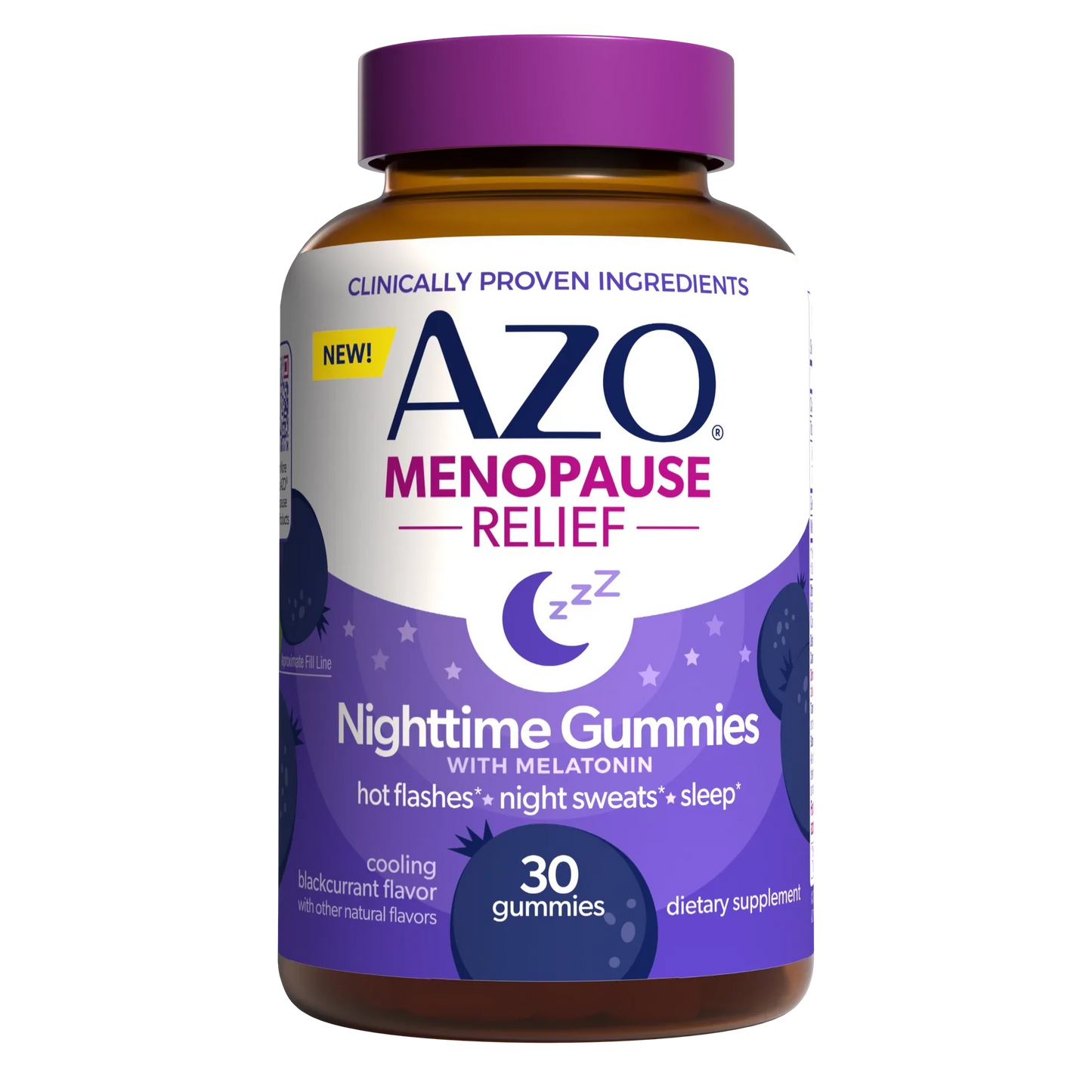 AZO Menopause Relief vitamins and supplements bottle from Pasteur Pharmacy, showing the product label and packaging.