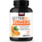 Better Turmeric 1600mg supplement bottle from Pasteur Pharmacy, showing the label with tablets inside the container.