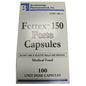 Breckenridge Ferrex 150 Forte capsules, dietary vitamins and supplements with orange and white capsule imagery.