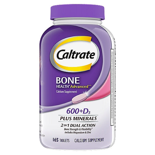 Caltrate 600+D3 Plus Minerals calcium supplement bottle from Pasteur Pharmacy, with label showing the product name and vitamins.
