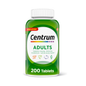 Centrum Adults multivitamin tablets in bottle, dietary supplement for daily vitamins and minerals, 200 count, Pasteur Pharmacy brand