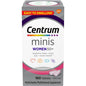 Centrum Minis Women 50 Plus multivitamin supplement tablets in a white bottle with colorful label, designed for women over 50.