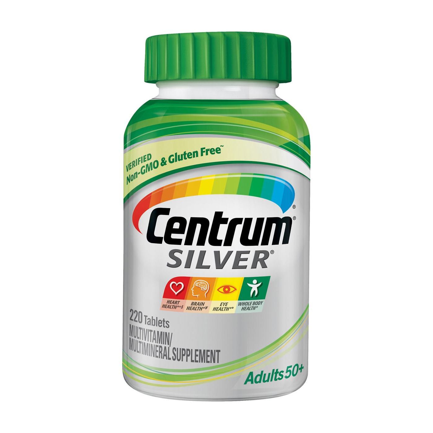 Centrum Silver multivitamin and multimineral tablets for adults 50+ from Pasteur Pharmacy, dietary supplement for age-related health support.