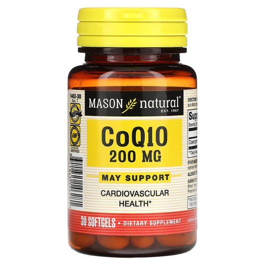 Coenzyme Q10 GC 200mg supplement bottle from Pasteur Pharmacy, vitamins and supplements for energy support and antioxidant benefits