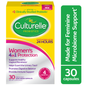 Culturelle Women's Probiotics supplement with 30 vegetarian capsules for digestive health and daily wellness.