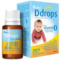 Pasteur Pharmacy Ddrops Baby Vitamin D 400 IU organic liquid drops in a small 0.08 fl oz bottle, suitable for infants.