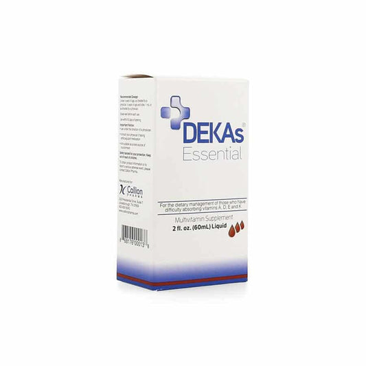 DEKAs Essential Vloeibaar liquid supplement bottle from Pasteur Pharmacy, 60ml, in a clear dropper-style bottle with label.