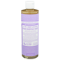 Dr. Bronner's Hemp Lavender Castile Soap in 16 fl oz bottle, natural vegan soap for cleansing and skincare.