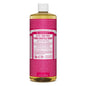 Dr. Bronner's Organic 18-in-1 Hemp Castile Liquid Soap in Rose scent, 8 fl oz bottle, with label visible on the bottle.