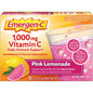 Emergen-C Pink Lemonade Vitamin Fizzy Drink Mix by Pasteur Pharmacy, 30 packets of 1000 mg vitamin supplement.