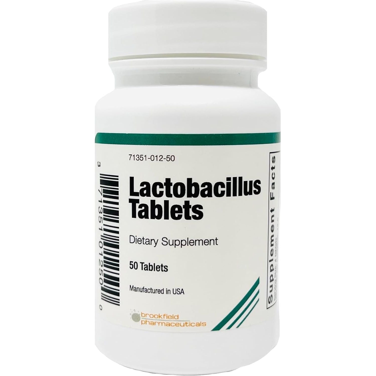 Floranex Lactobacillus dietary supplement bottle with 50 tablets from Pasteur Pharmacy, showcasing the supplement packaging.