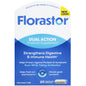 Florastor Dual Action Probiotic Vegetarian Capsules by Pasteur Pharmacy, 20-count bottle of dietary supplement capsules.