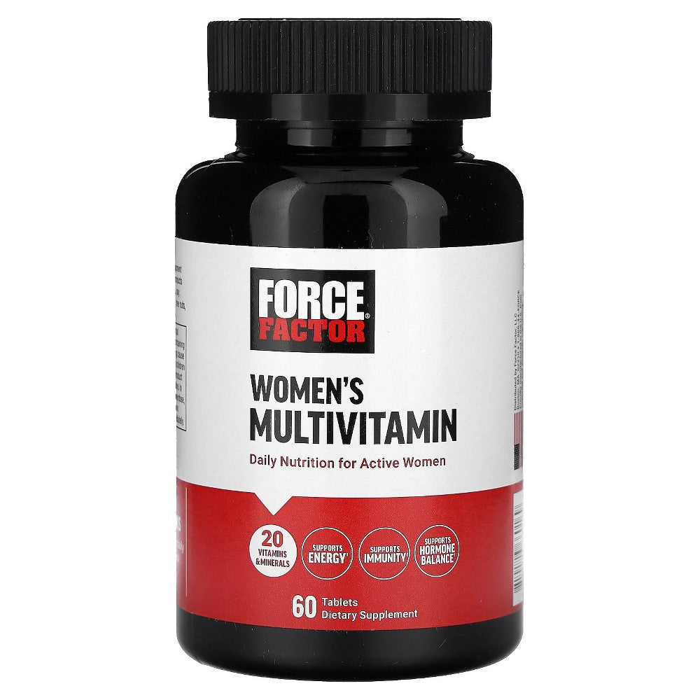 Force Factor Women's Multivitamin bottles with 60 tablets, dietary supplement for daily health support.
