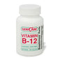 Geri-Care Vitamin B-12 supplement bottles with 100 tablets, providing 100 mcg of vitamin B-12 for daily health support.