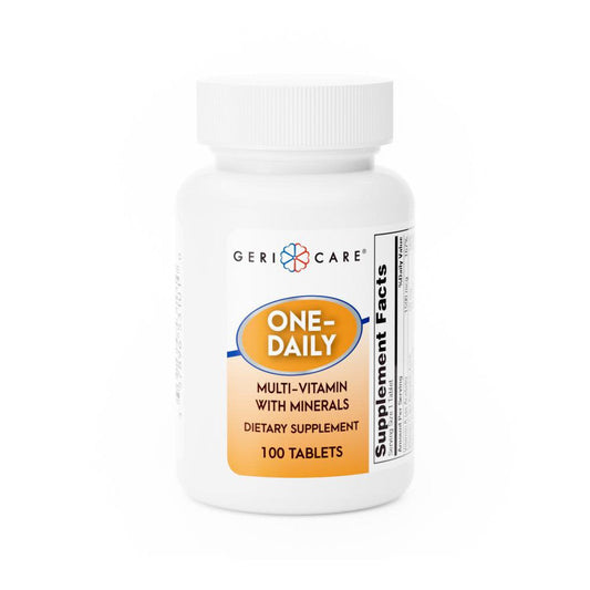 GeriCare One Daily Multivitamin with Minerals tablet from Pasteur Pharmacy, dietary supplement for overall health.