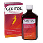 Geritol Liquid Vitamin and Iron supplement bottle from Pasteur Pharmacy, dietary supplement for energy support, vitamins, and minerals.