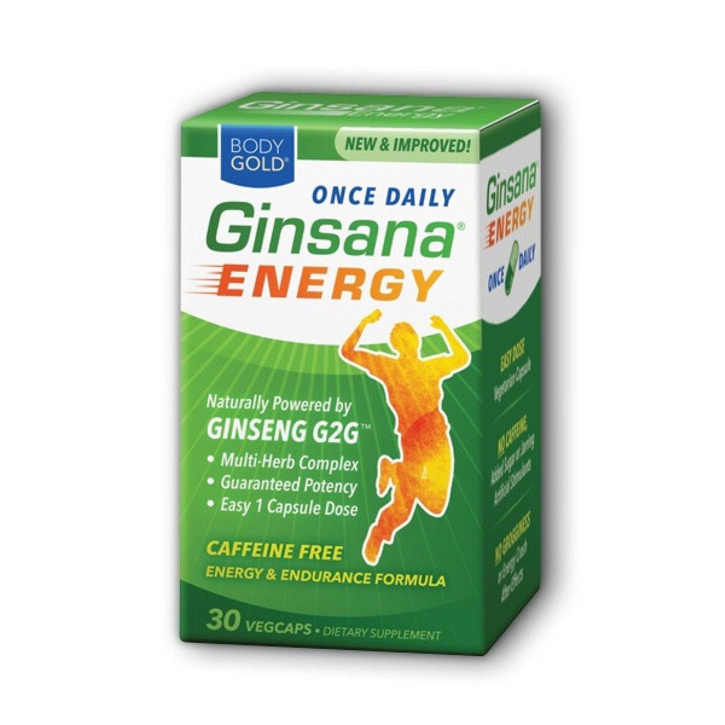 Ginsana Energy CP dietary supplement bottles by Pasteur Pharmacy, 30 capsules for energy support and vitamin health.